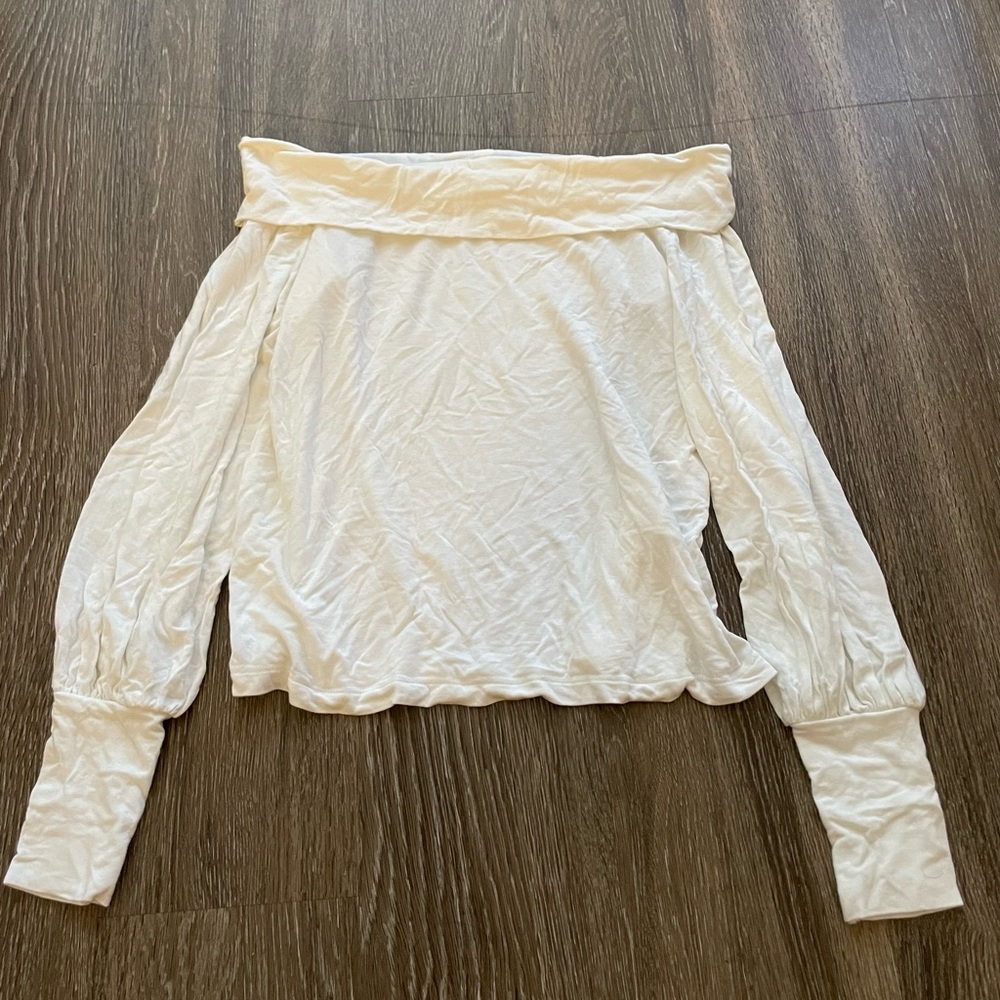 Abercrombie off-the-shoulder white top